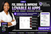 build lovable ai app fix bug debugging supabase api n8n saas mvp deployment