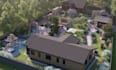 create a 3d masterplan, site plan and landscape visualization