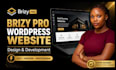 design brizy pro wordpress website with responsive design