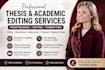 edit, proofread and paraphrase master and bachelor thesis or journal manuscript