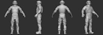 do 3d realistic character for game, printing