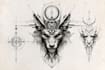 draw a unique abstract graphic fine line tattoo design