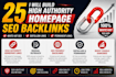 build high authority 25 homepage SEO backlinks