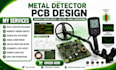 metal detector pcb design, magnetic sensor circuit coil pcb, signal conditioning