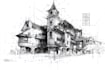 draw digital architectural sketches and illustrations