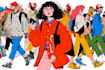 draw new yorker style editorial cartoon