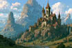 create stunning fantasy background and scenery illustration
