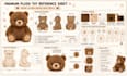 create custom plush reference sheet stuffed animal  toy design ych concept