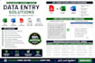 do data entry, microsoft excel and admin support