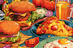 make a food pop art illustration