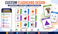 design printable educational flashcards, learning cards, kids flash cards