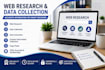 do accurate data entry, web research, excel and google sheets