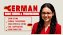 professionally edit and proofread your german text, document, until perfection