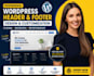design or fix a professional wordpress header and footer