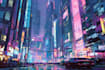 make cyberpunk sci fi futuristic city for your project