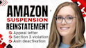 write amazon section 3 suspension appeal poa for account reinstatement