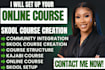 create online course content skool course creation skool setup kajabi course