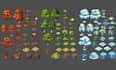 do 8bit 16bit pixel art tileset background 2d top down game assets tilemap