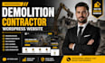 design professional demolition contractor wordpress website