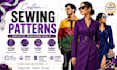 create sewing pattern, clothing pattern and pattern grading for fashion