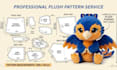 create a custom plush sewing pattern for plush toy production