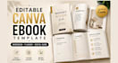 create editable canva ebook template, pdf workbook, planner and digital guide