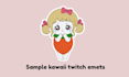 draw custom cute kawaii twitch emotes and sub badges