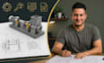 machine technical drawing, industrial equipment cad, machine fabrication drawing