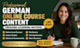 create german online course content for elearning, training and lms