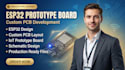 design custom esp32 prototype board and pcb development