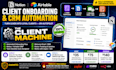 build a notion or airtable client onboarding and CRM database automation system