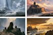 create environment concept art and background