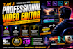 do professional video editing with colour grading voice over
