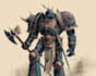 create epic warhammer 40k character art