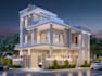 design modern 3d house exterior with realistic rendering