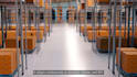 create 3d warehouse automation robot logistic manufacturing animation video