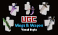 create voxel style roblox ugc wings and weapon accessories