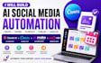 build ai social media automation with canva API make com n8n  openai claude