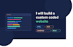 build a custom coded responsive website with HTML CSS javascript
