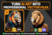 recreate ai generated art and designs into vector