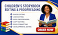 proofread children book formatting and do copy editing developmental edit