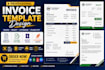 design an editable invoice template