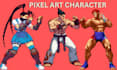 create a pixel art character, sprite sheet, character animation, character desig