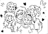 make hand drawn children book illustrations black and white