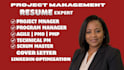 write an ats project manager resume, cover letter and linkedin