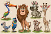 do animals cartoon illustration