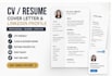 design professional CV, resume, cover letter and linkdin profile