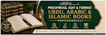 proofread edit and format urdu arabic books professionally