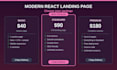 build a stunning responsive react landing page