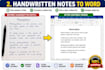 type scanned PDF, handwritten notes into word or excel with full accuracy